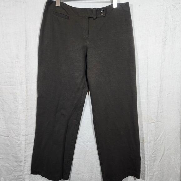 Eileen Fisher Olive Green Stretch Tab Waist Pants - L - Picture 1 of 6